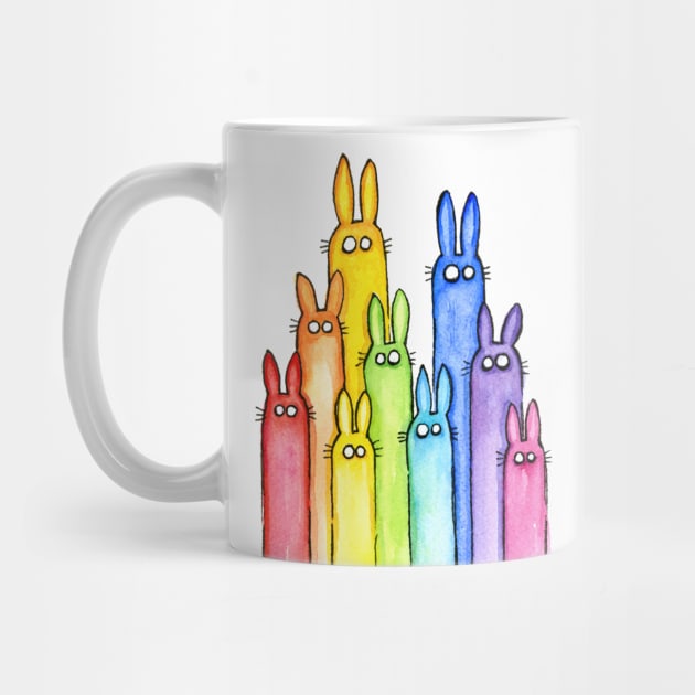 Rainbow of Bunnies by Olechka